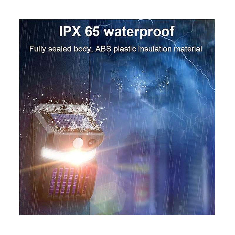 2 Pack Anti Mosquito Solar Lights Outdoor, Solar Security Lights Solar Motion Sensor Ip65 Waterproo
