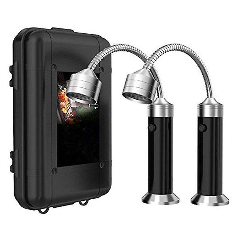 2 Pack Barbecue BBQ Grill Light Magnetic Base 360 Degrees Adjustable BBQ Light BBQ Accessories,Batte
