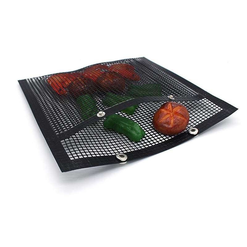 2 Pack BBQ Mesh Grill Bags Reusable, Reusable Non-Stick BBQ Mesh Grilling Bags/Grill Mat for Fish Ve