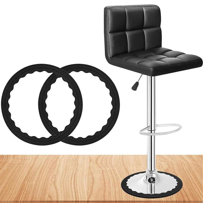 2 Pack Bar Stools Leg Protectors Ring, Non Slip Silicone Chair Leg Floor Protector, for 14.5Inch-16I