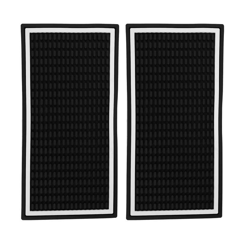 2 Pack Bar Mat, 12X6X0.4 Inch Thicken Rubber Bar Service Mat, Duty Anti-Slip Countertop Drink Spill