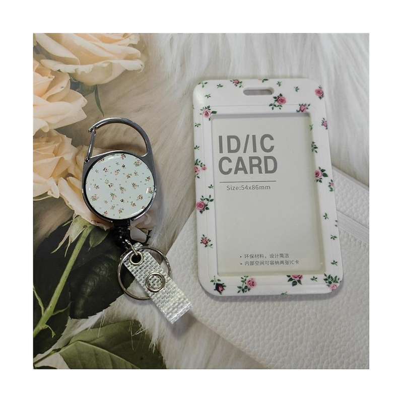 2 Pack Badge Holder and Heavy Duty Retractable Reel, ID Badge Holders with Retractable Clip for Nurs