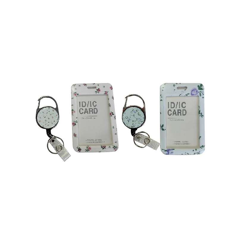 2 Pack Badge Holder and Heavy Duty Retractable Reel, ID Badge Holders with Retractable Clip for Nurs