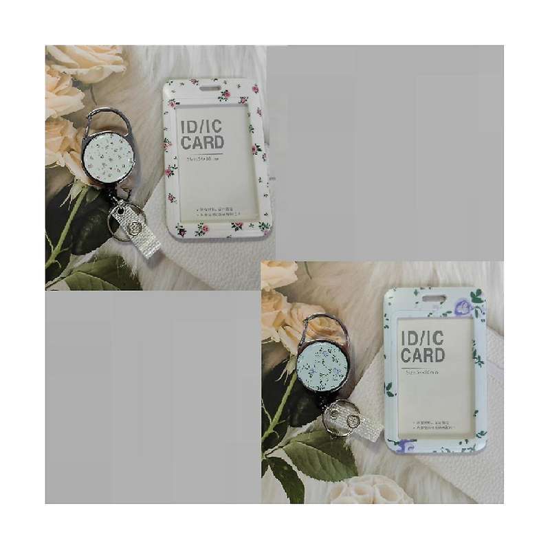 2 Pack Badge Holder and Heavy Duty Retractable Reel, ID Badge Holders with Retractable Clip for Nurs