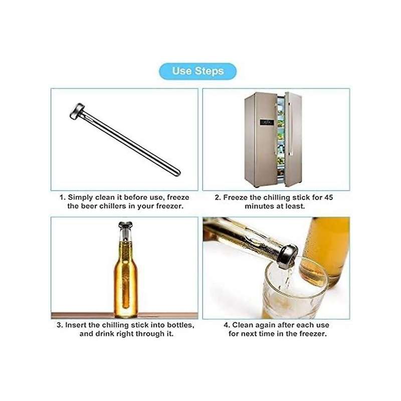 2 Pack Beer Chiller Stick for Bottles Beverage Cooler Cooling Sticks for Men Beer Chiller Sticks fo