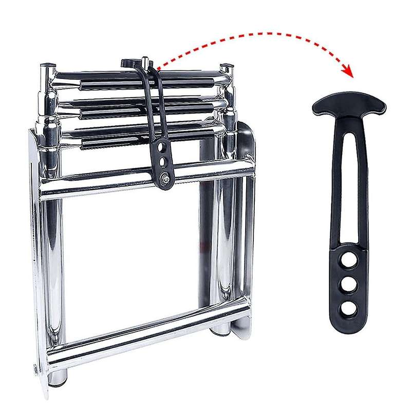 2 Pack Boat Telescoping Ladder Rubber Strap Boarding Fixed Lock Belt Adjustable 3-Hole for Pontoon B
