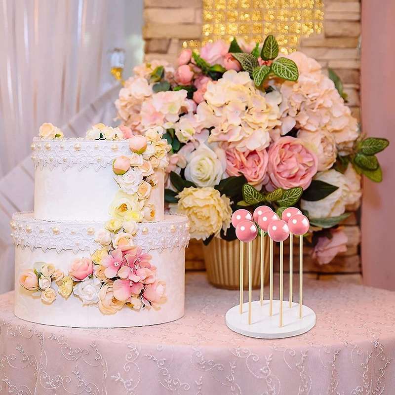 2 Pack Cake Stand - 7 Hole Lollipop Holder Display Round Or Sucker Stand for Wedding, Birthday Part