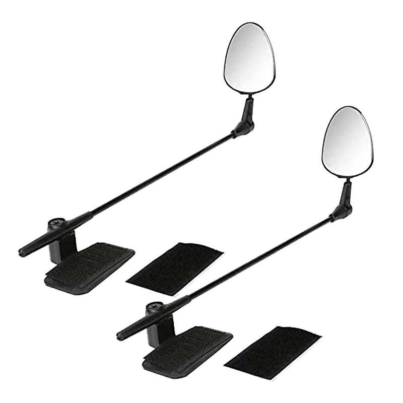 2 Pack Bike Helmet Mirror, Adjustable Bicycle Rear View Mirror Bike Mirror Lightweight for Cycling