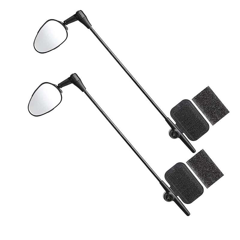 2 Pack Bike Helmet Mirror, Adjustable Bicycle Rear View Mirror Bike Mirror Lightweight for Cycling