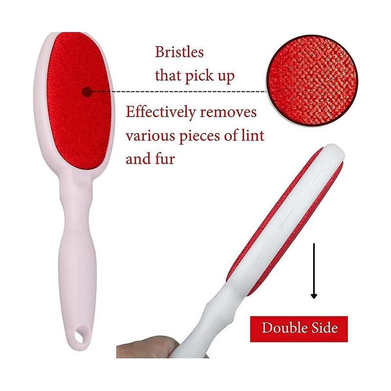2 Pack Brush Reusable Double Sided Lint Remover for Clothes Pet Hair