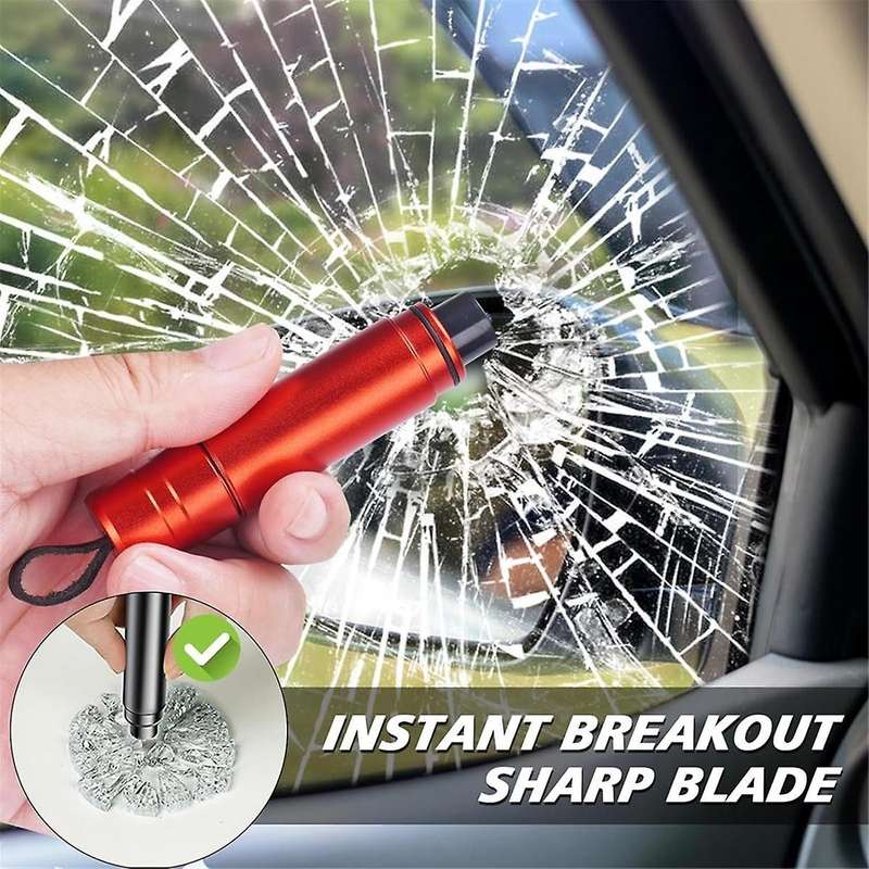 2 Pack Car Window Breaker Seatbelt Cutter Hammerdex, Safehammer Glass Breaker Car Window Breaker, fo