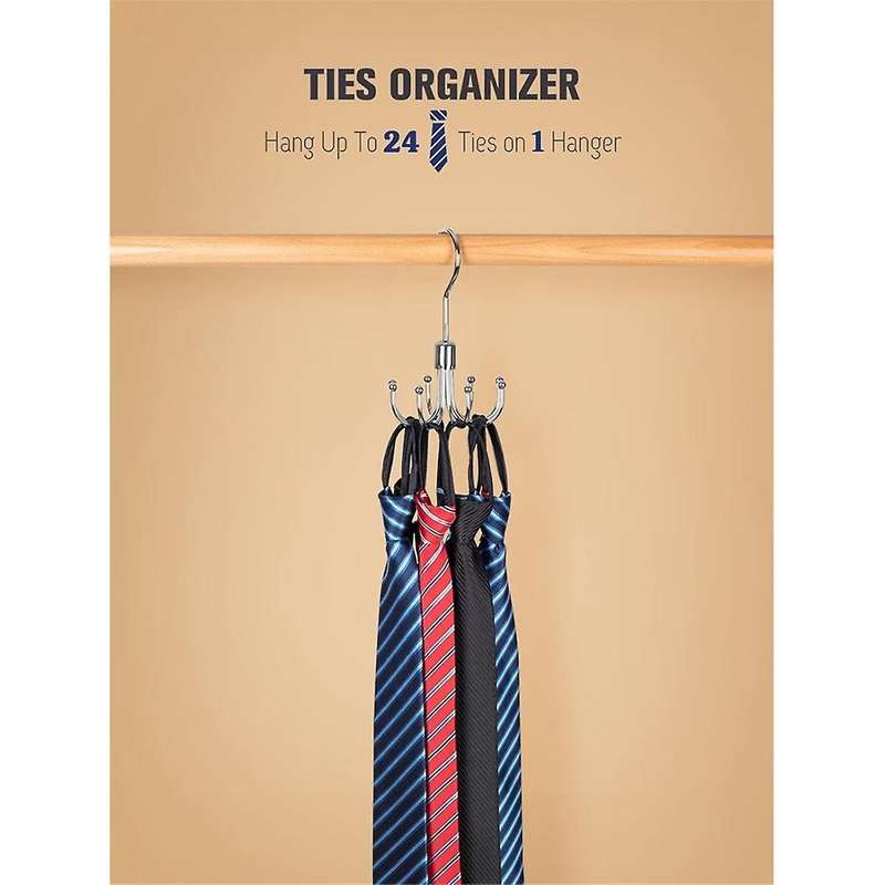 2 Pack Belt Hanger, Belt Rack Closet Accessories Organizer, Maximum 24 Storage Capacity, Hanging Ho