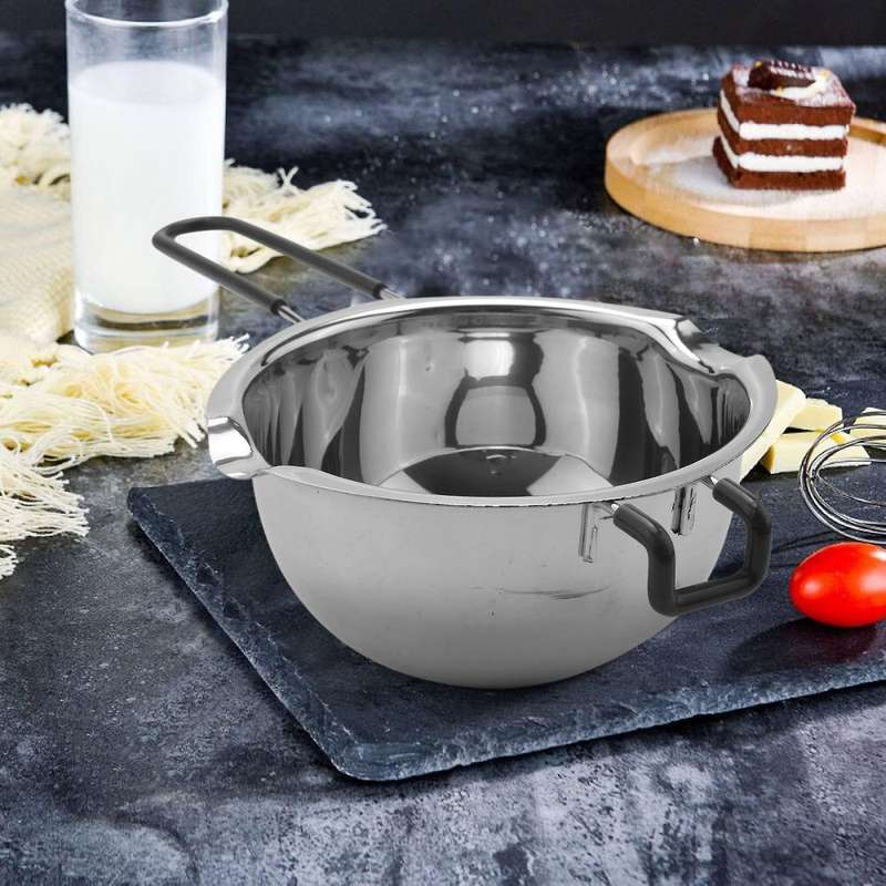 2 Pack Double Boiler Pot Set Stainless Steel Melting Pot for Melting Chocolate Soap Wax Candle Maki