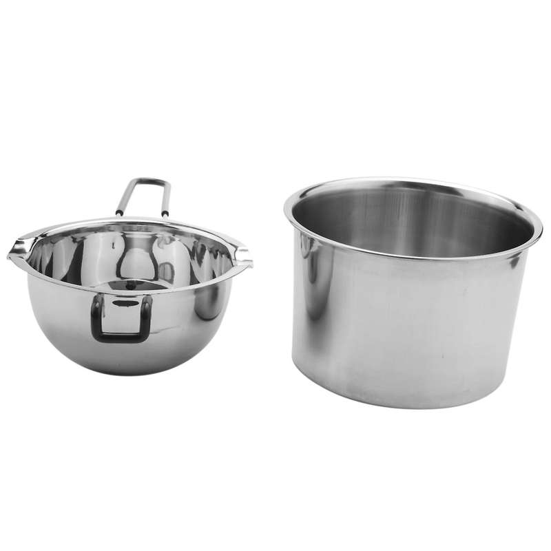 2 Pack Double Boiler Pot Set Stainless Steel Melting Pot for Melting Chocolate Soap Wax Candle Maki