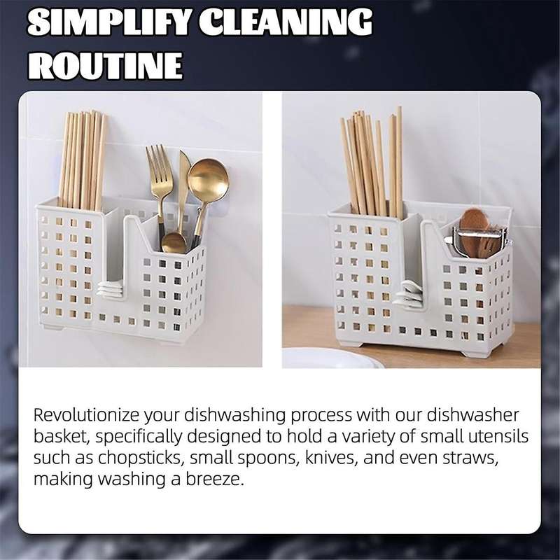 2 Pack Dishwasher Basket for Straw and Chopstick Dishwasher Utensil Basket Dishwasher Drainer Basket