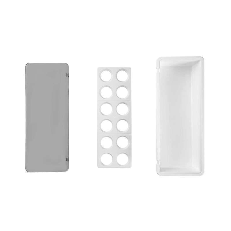 2 Pack Egg Holder for Refrigerator, 12 Grid Plastic Egg Storage Container, Refrigerator Organizer B