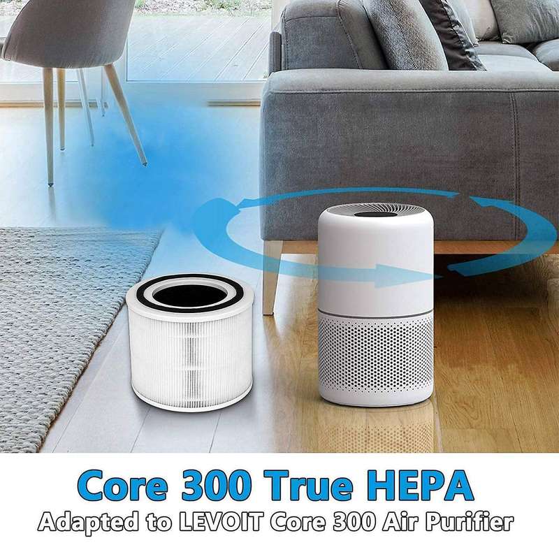 2 Pack Core 300 Replacement Filter for Core 300 Air Purifier H13 True HEPA, Activated Carbon Filter,