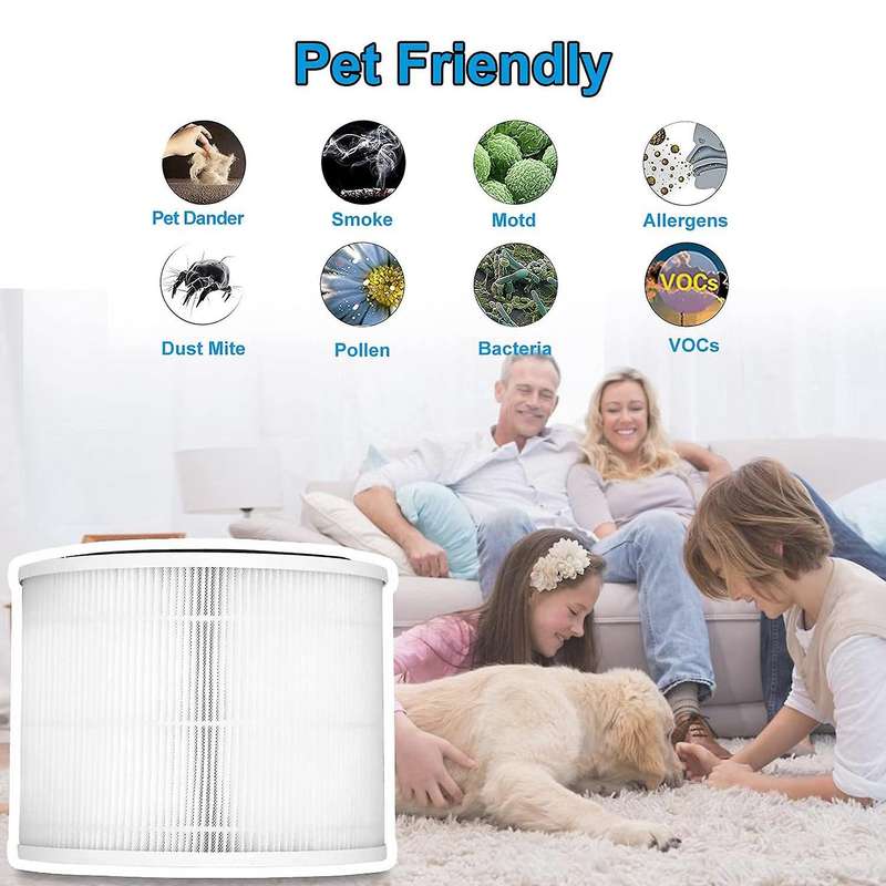 2 Pack Core 300 Replacement Filter for Core 300 Air Purifier H13 True HEPA, Activated Carbon Filter,