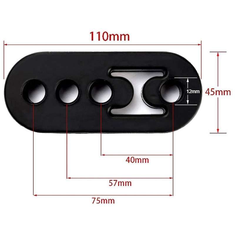 2 Pack Exhaust Rack Heat Insulator High-Density Rubber Exhaust Muffler Hook Car Isolator Heat Insula