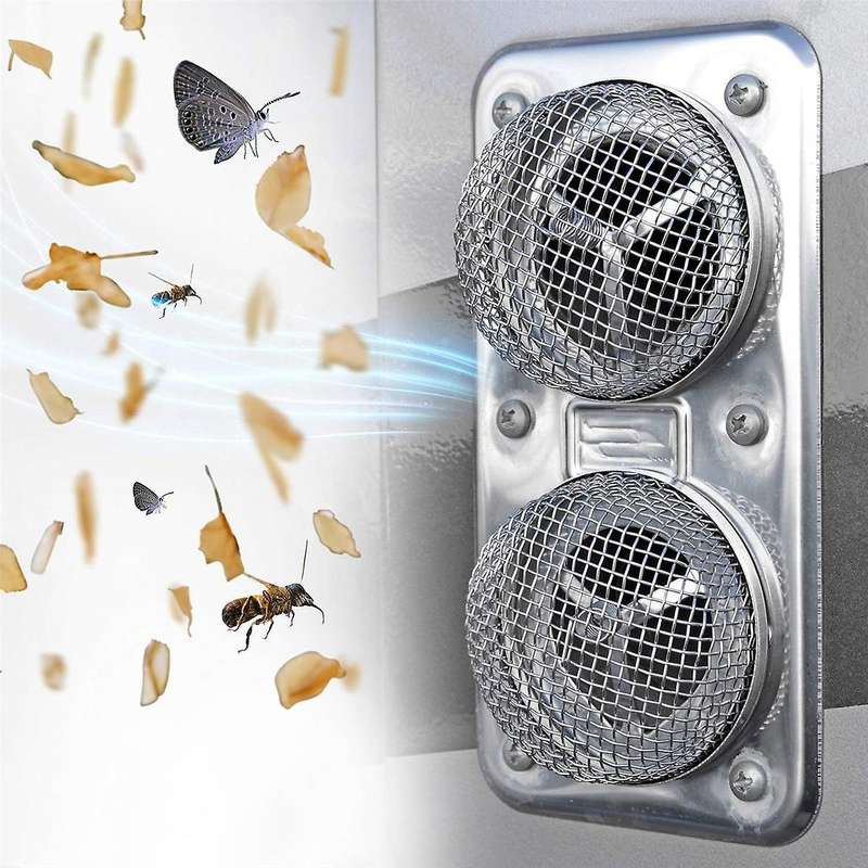 2 Pack Flying Insect Screen Stainless Steel Rv Furnace Vent Cover Mesh with Tools Camping Accessori