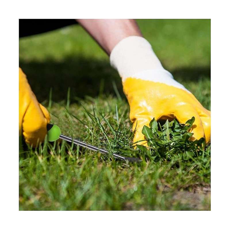 2 Pack Garden Hand Weeder Tool with Ergonomic Handle Stainless Steel Garden Lawn Weed Puller Soil L