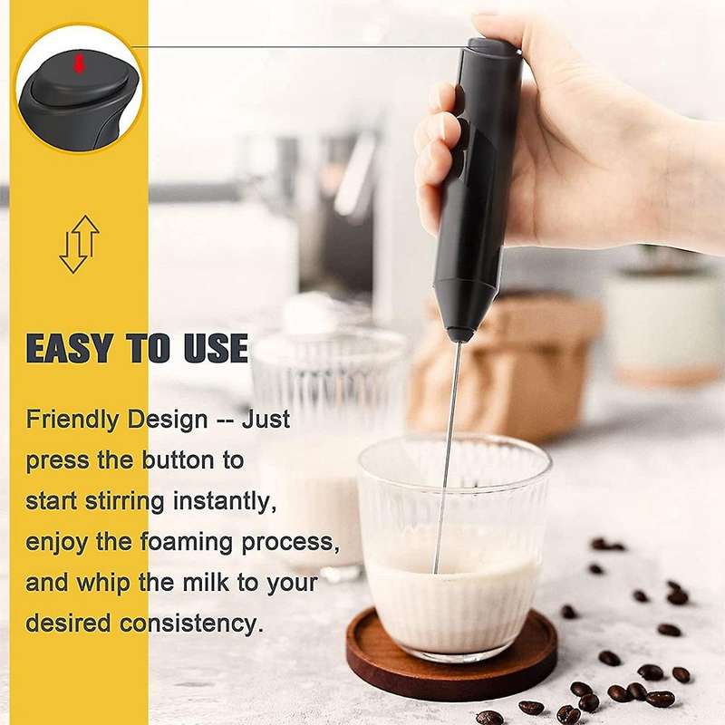 2 Pack Handheld Battery Operated Foam Maker for Coffee, Mini Mixer Electric Whisk, Frother Electric