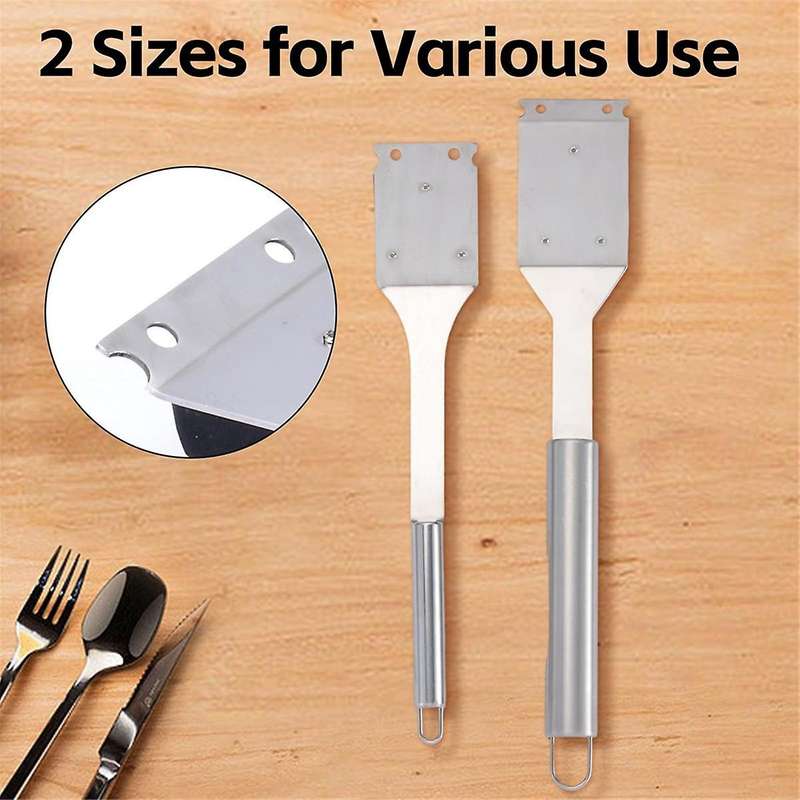 2 Pack Grill Brush, 16.5Inch & 14Inch Wire BBQ Grill Brush for Outdoor Grill, Stainless Steel Cleani
