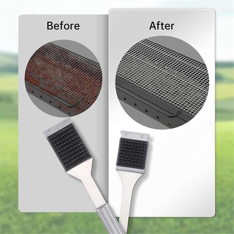2 Pack Grill Brush, 16.5Inch & 14Inch Wire BBQ Grill Brush for Outdoor Grill, Stainless Steel Cleani