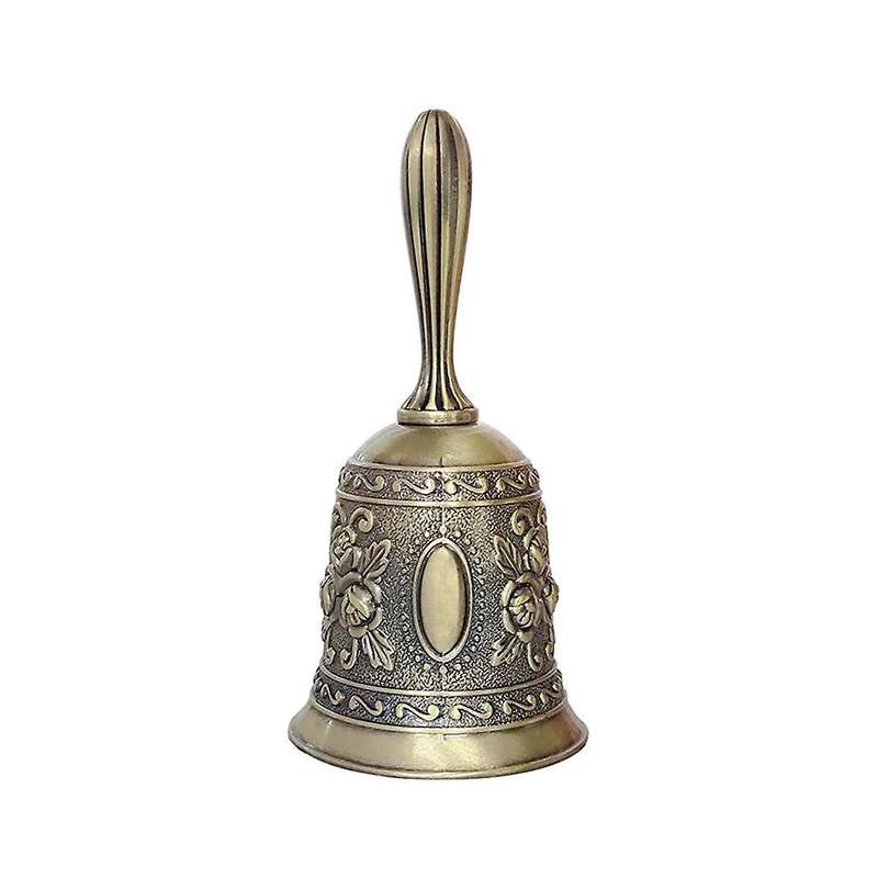 2 Pack Hand Bell, Metail Dinner Bell Wedding , Service Bell Call, Vintage Bell