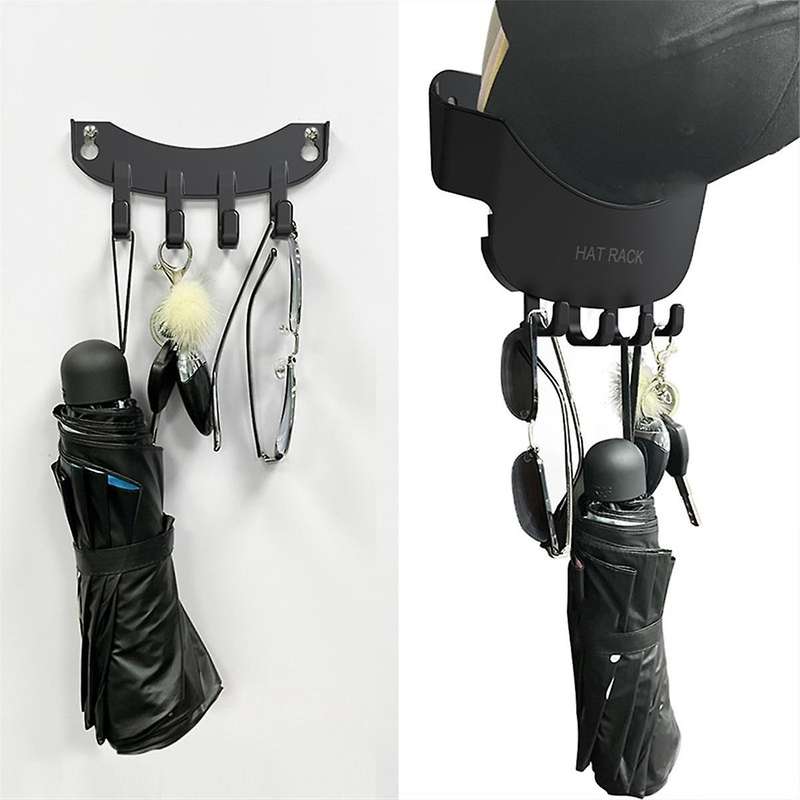 2 Pack Hat Rack for Wall, Hat Organizer for Baseball Caps, 2 In 1 Hat Racks for Baseball Caps with H