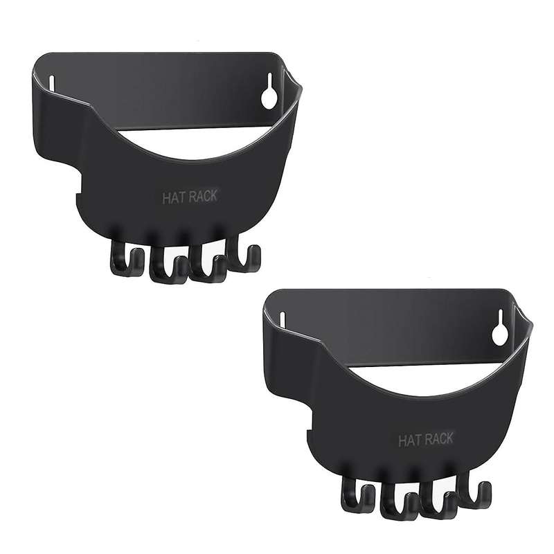 2 Pack Hat Rack for Wall, Hat Organizer for Baseball Caps, 2 In 1 Hat Racks for Baseball Caps with H