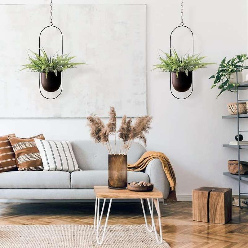 2 Pack Hanging Planters for Indoor & Outdoor Plant with 6 inch Pot Hanging Plant Holder, Plant Hang