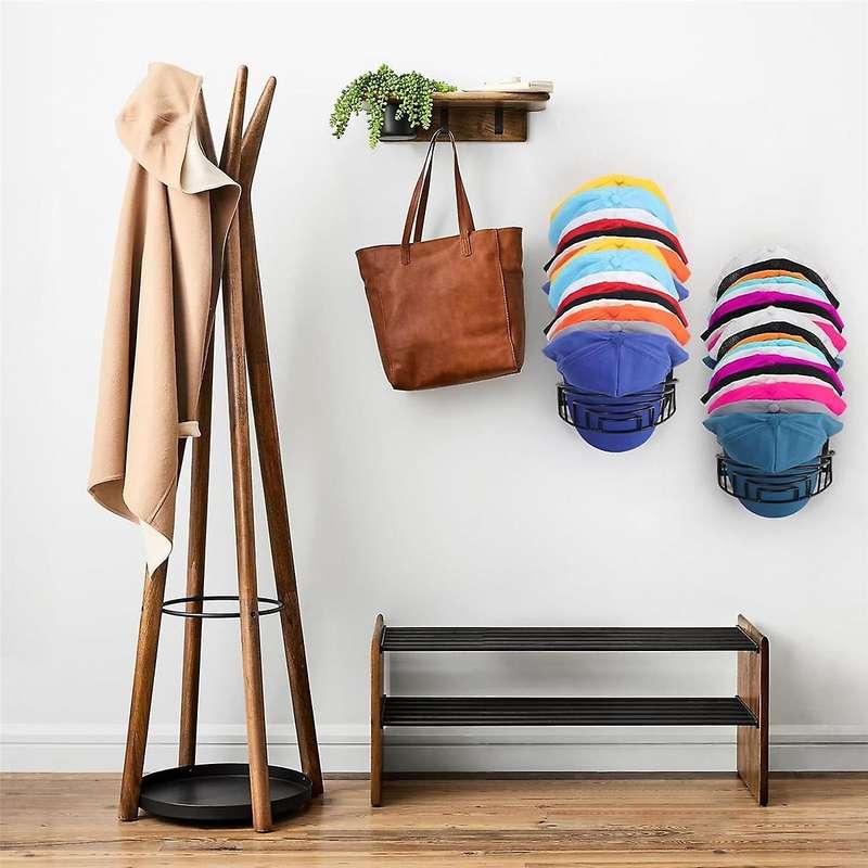 2 Pack Hat Rack for Wall, Hat Organizers for Baseball Caps, Wall Mount Hat Rack, Hat Storage Hat Han