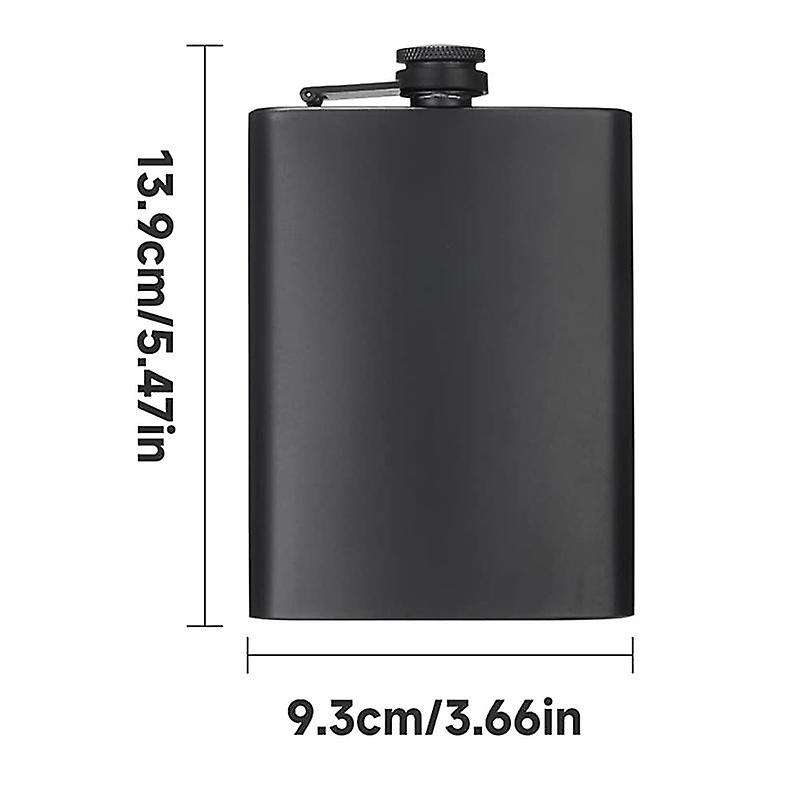 2 Pack Hip Flasks for Liquor, 8 Oz Stainless Steel Leakproof Thin Flasks with Funnel for Men & Wome