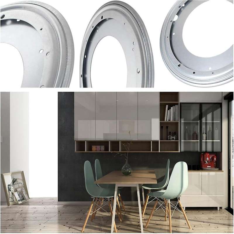 2 Pack Lazy Hardware 12 Inch, 360 Rotating Bearing Plate 5/16inch Thick, 750lbs Heavy Duty Swivel