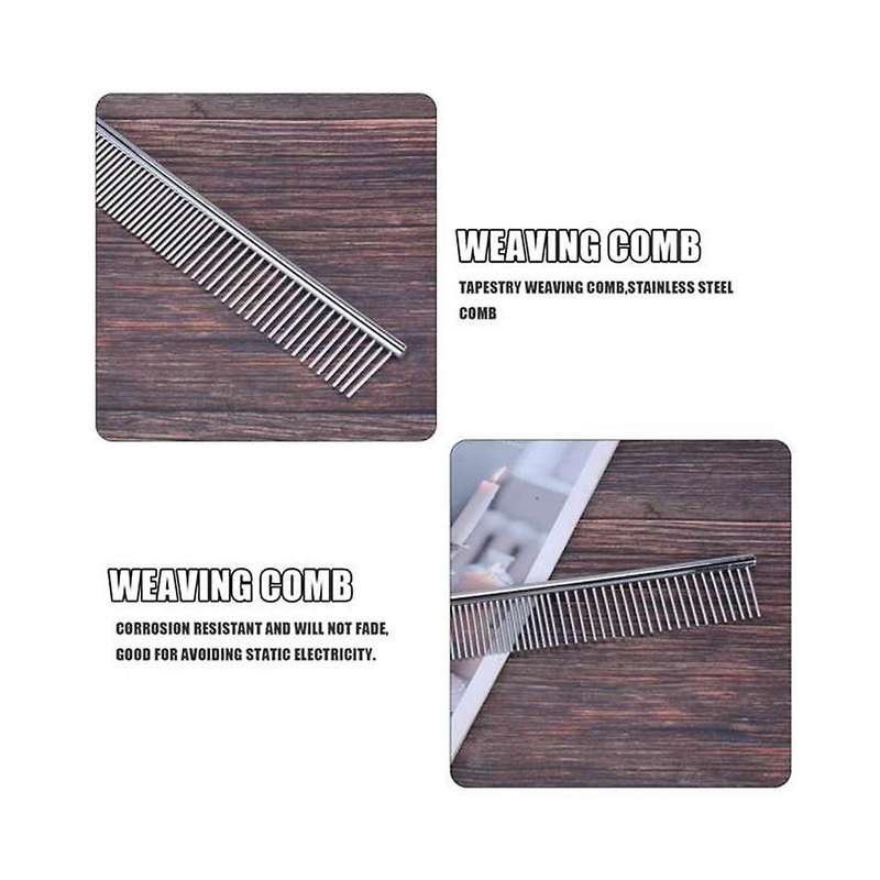 2 Pack Macrame Fringe Comb Set Stainless Steel Comb for Making Knitting Cord Rope Macrame Plant Hang