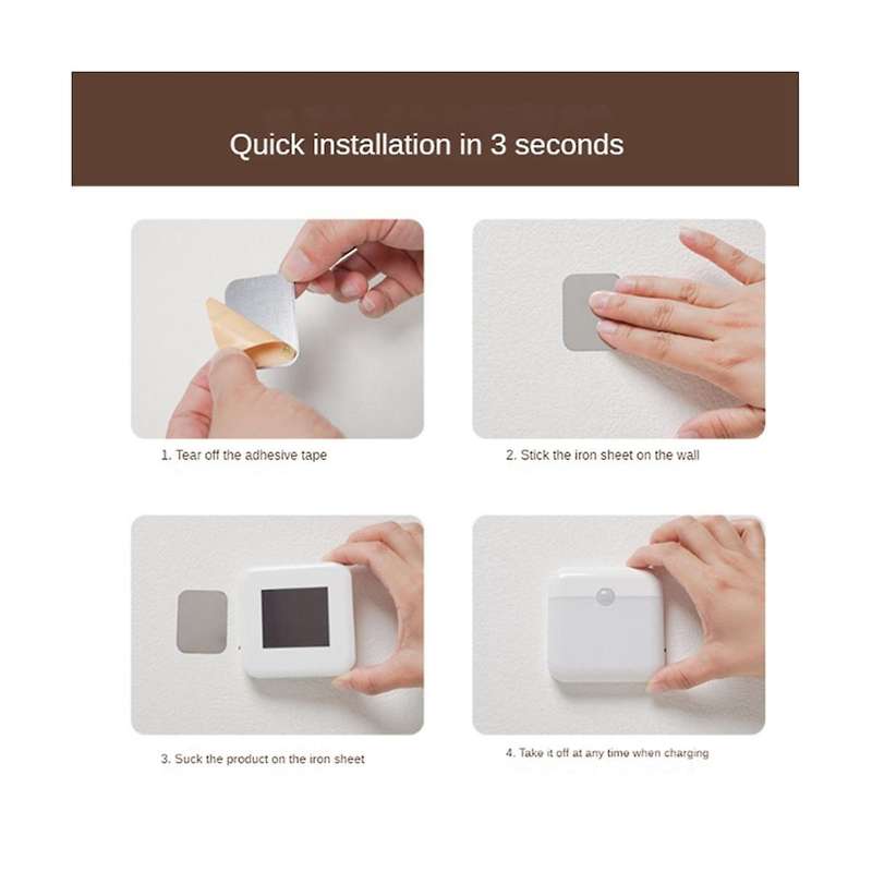 2 Pack LED Rechargeable Motion Sensor Light, Cordless Closet Lights, Motion Sensor Night Light, for