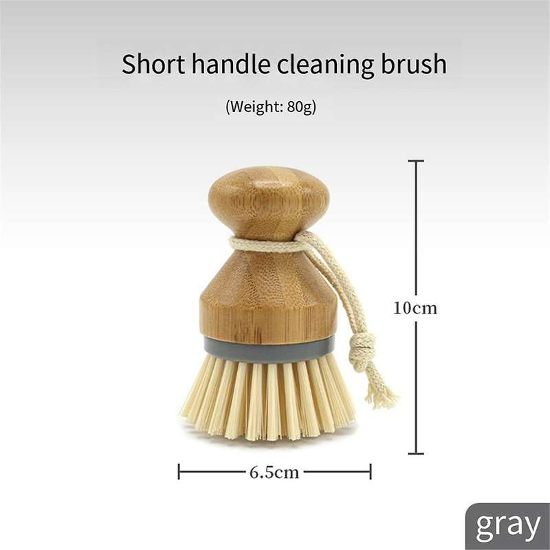 2 Pack Kitchen Cleaning Brush,detachable Bamboo Dish Brush for Cleaning Of Pots, Pans, Dishes, Sink