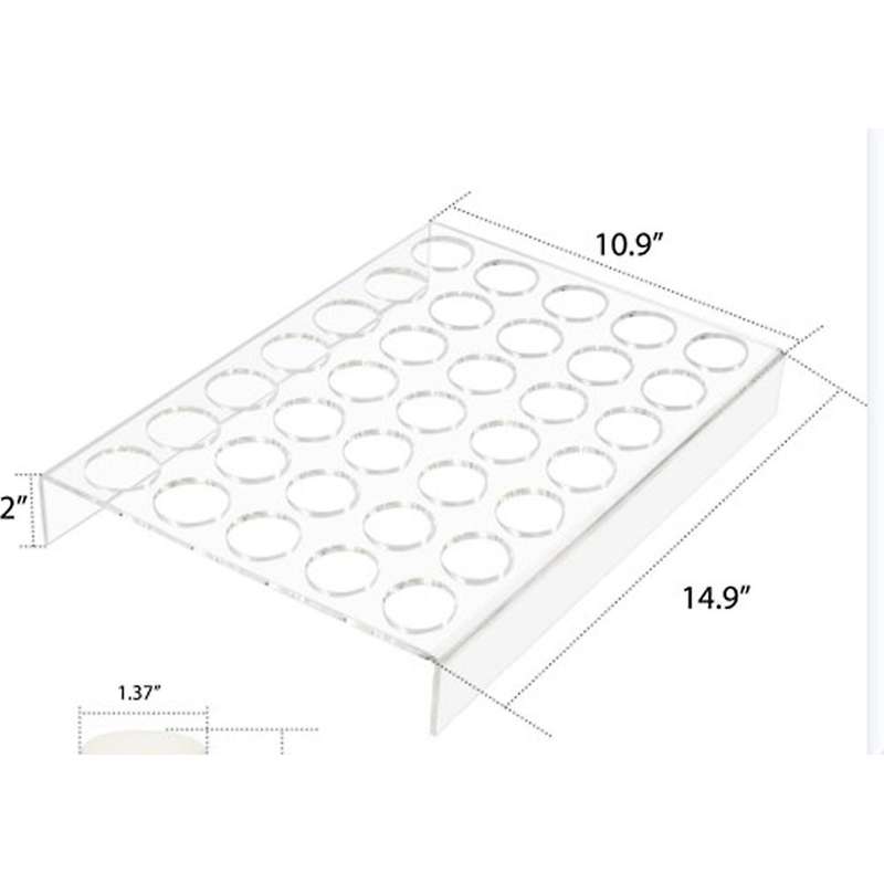 2 Pack Of 35 Slots Flat Countertop Coffee Pod Holder K Cup Organizer Tray Clear Acrylic Coffee Pod