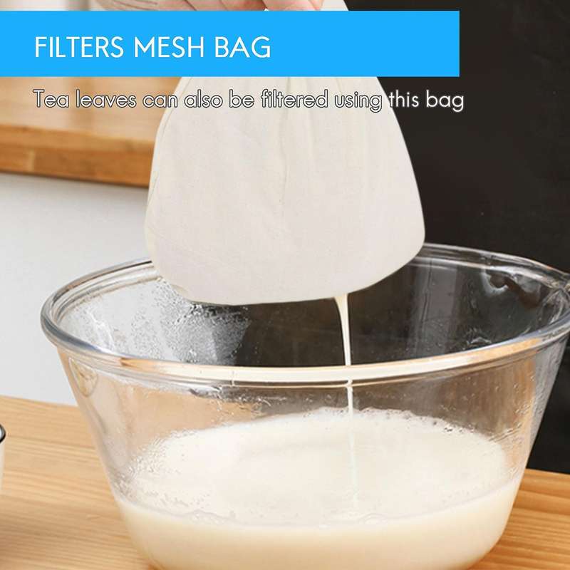 2 Pack Organic Reusable Cold Coffee Brew Filters Bag
