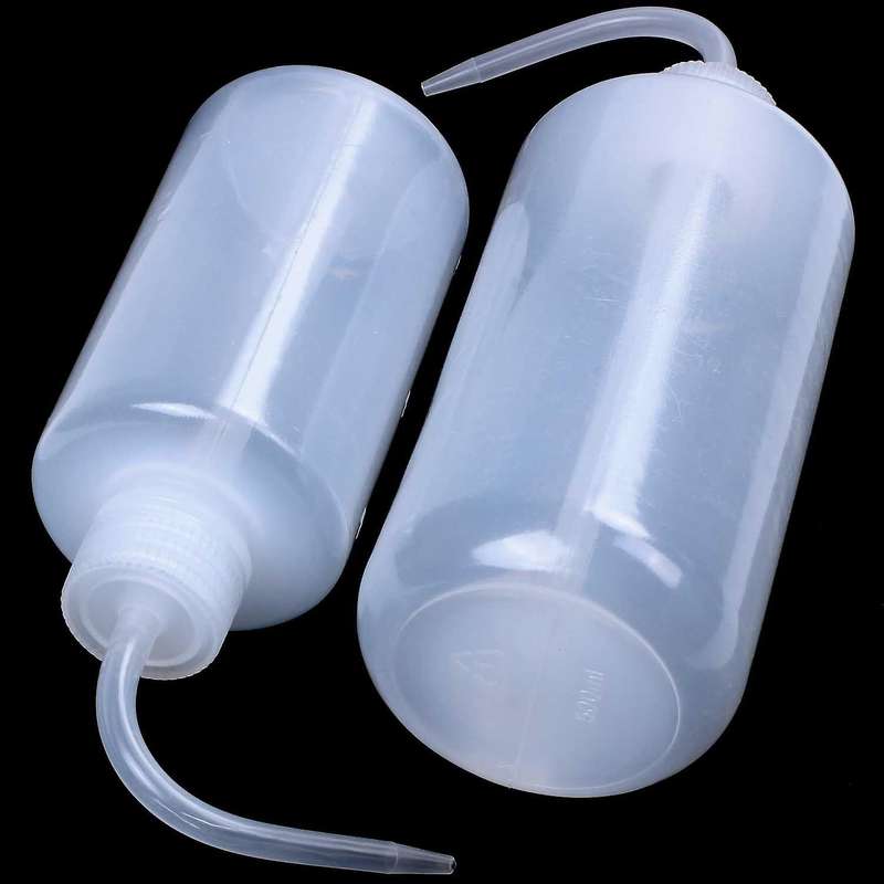 2 Pack Plant Flower Succulent Watering Bottle Plastic Bend Mouth Watering Cans Squeeze Bottle--250m