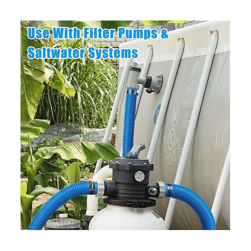 2 Pack Pool Hoses for Above Ground Pools, 1.25in Diameter 59in Long Filter Pump Hose Compatible Wit