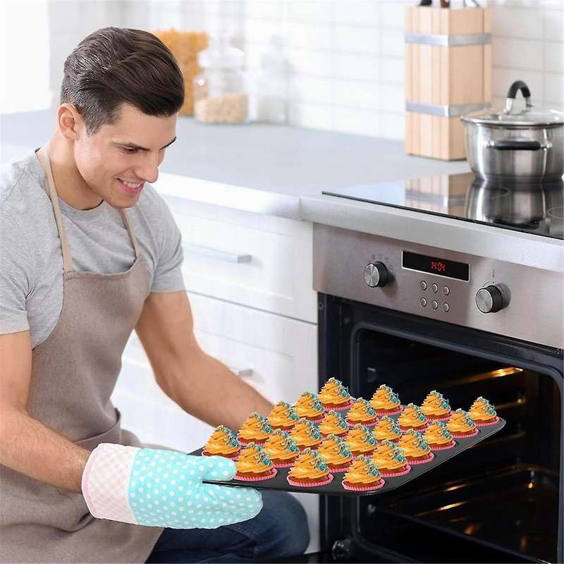 2 Pack Premium Nonstick Bakeware 24-Cup, Mini Muffin Pan, Dishwasher Oven Safe