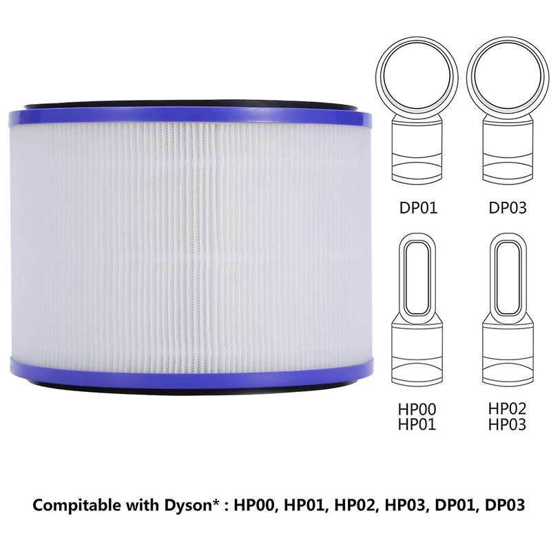 2 Pack Replacement Hepa Filter for Pure Hot + Cool Link Hp00 Hp01 Hp02 Hp03 Dp01 Hepa Air Purifier
