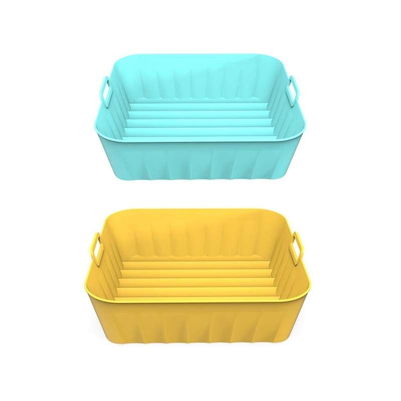 2 Pack Silicone Inner Pan, Reusable Silicone Square Inner Pan, Easy Clean Heat Resistant Tray