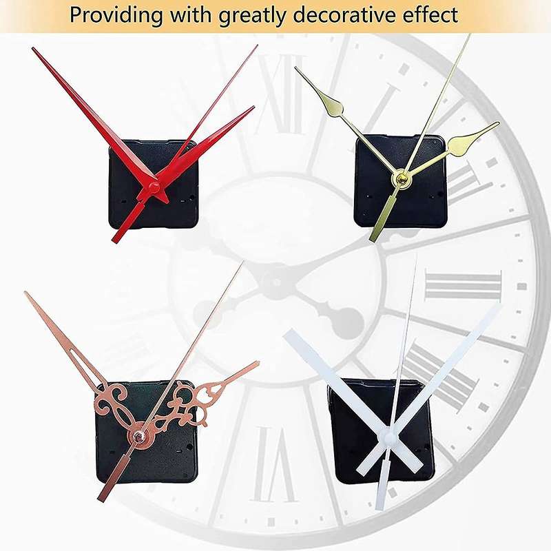 2 Pack Silent Quartz Clock Movement,Wall Clock Motor Replacement DIY Repair Parts,Long and Short Axi