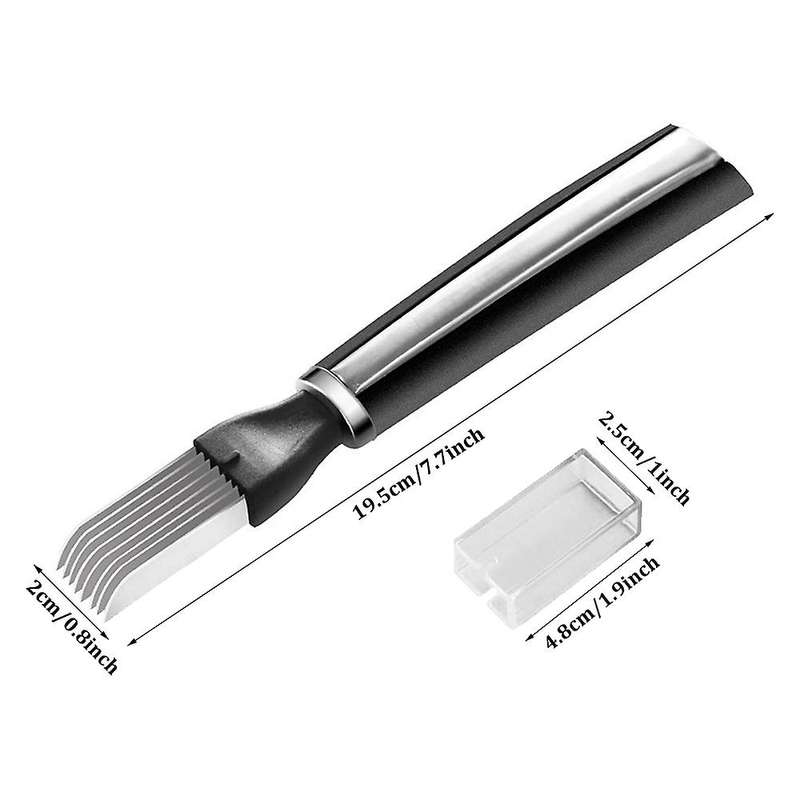 2 Pack Shred Silk Vegetable Cutter,Stainless Steel Chopped Green Onion Knife,Kitchen Cutting Tool
