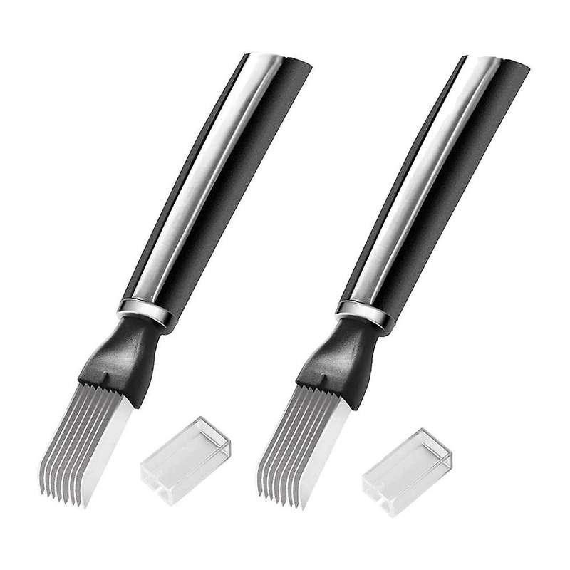 2 Pack Shred Silk Vegetable Cutter,Stainless Steel Chopped Green Onion Knife,Kitchen Cutting Tool