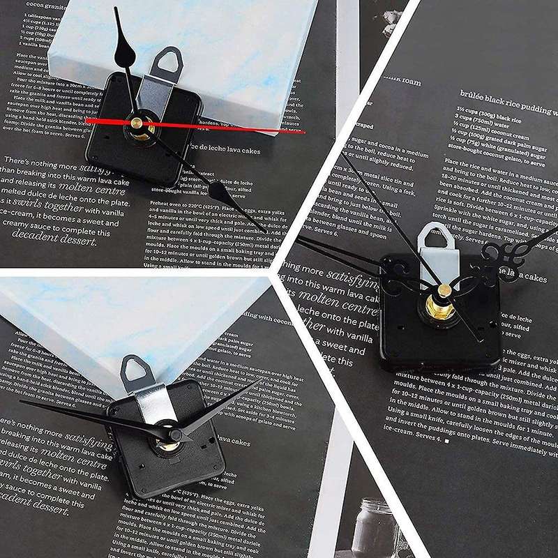 2 Pack Silent Quartz Clock Movement,Long and Short Axis Clock Mechanism,Wall Clock Motor Replacement