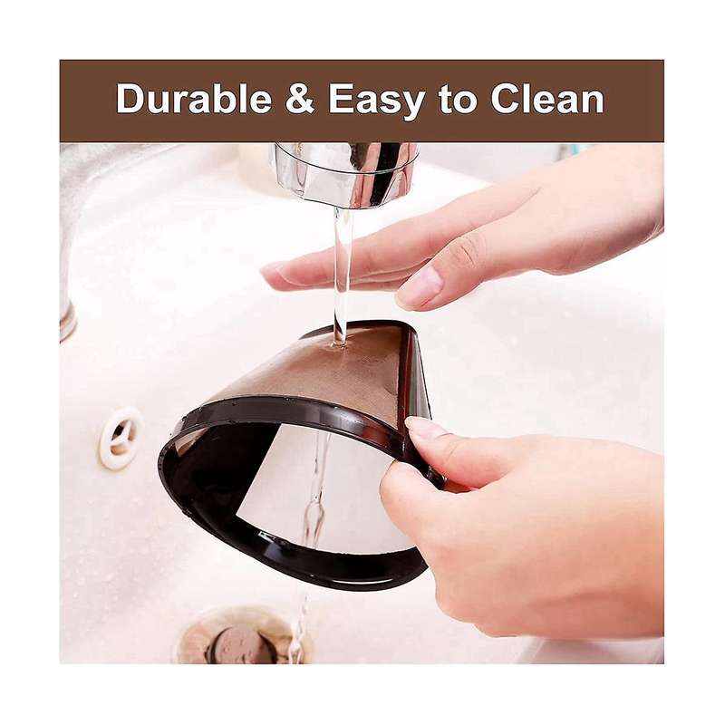 2 Pack Reusable Cone Coffee Filter & 4 Pack Reusable Coffee Pods for Ninja Dual Brew Coffee Maker